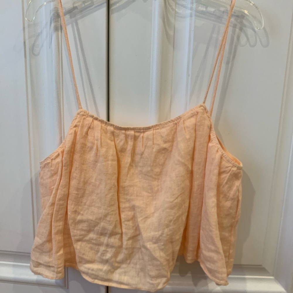 Zara Cropped Linen Top